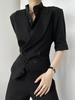Traje Casual para Hombre y Mujer Cuello Barcaza Chaleco de Negocios Estilo Británico Nivel Alto Cuello Barcaza de Pistola Chaleco Slim-Fit Chaqueta Chaleco