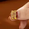 Novos Brincos Banhados a Ouro Vietnamitas com Design Moderno, Argolas Geométricas com Fecho de Zircônia para Mulheres, Suprimentos de Joias Estilo Minimalista Transfronteiriço