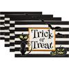 Manteles Individuales Personalizados Populares Transfronterizos con Temática de Halloween con Estampados de Calavera, Fantasma, Araña, Calabaza y Murciélago, Manteles Aislantes de Calor de Lino Impresos para Mesas