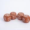 Dados de madeira criativos desenhos animados pontos festa atividade jogo de tabuleiro vinho ordem cor dados arredondados sólidos dados de madeira