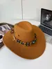 Sombrero vaquero estilo étnico para mujer, adecuado para viajar en Xizang, Xinjiang y el oeste de Sichuan, sombrero para exteriores para senderismo con ala ancha para protección solar