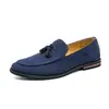 Moda de comércio exterior sapatos de couro pontudos masculinos sapatos de couro pequenos com borla retrô sapatos casuais masculinos sapatos de feijão atacado lazada