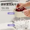 Bacia Lavadora de Legumes de Camada Dupla Cesta Escorredora Nova Cozinha Multifuncional Cesta de Frutas Prato de Frutas de Alto Valor Sala de Estar Cesta Doméstica para Legumes