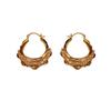 Pendientes Maillard de lujo de alta gama con diseño de cesta de circonita marrón, con hebilla, estilo socialité, elegantes y exquisitos para mujer.