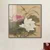 Nova pintura decorativa meticulosa estilo chinês com flores e pássaros, redonda, em estilo chinês tradicional, adequada para salas de estar, escritórios e salas de chá, como um pendente de parede de fundo, com uma estética retrô
