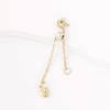 Corrente de Extensão em Ouro 14K que Preserva a Cor, Ajustável e Retrátil, Banhada com Ouro Real, Corrente de Cauda com Pingente em Formato de Coração, Corrente de Extensão para Acessório DIY D108B