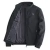 Chaqueta de primavera y otoño para hombre, para papá de mediana edad y mayor, chaqueta fina con cuello alto de otoño.