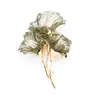 Broche de Lirio de Calas de Dos Colores Hecho a Mano de Ganchillo de Gama Alta para Nicho, Pin Elegante y Clásico, Regalo de Accesorio para Mujer