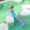 1 Juego de Color de Imagen Traje de Baño de Cola de Sirena de Poliéster Disfraz de Cola de Sirena Traje de Baño