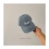 Gorra de Béisbol Vaquera Lavada Estilo Coreano para Niños, Unisex con Letras Bordadas, Gorra de Mezclilla de Alta Calidad para Todas las Estaciones