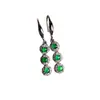 Brincos de Jade Natural Grau A Tipo Gelo Verde Imperial Banhados a Ouro K Cabochão Verde Brilhante Inlaid