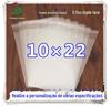 Saco Autoadesivo Saco Adesivo OPP Saco para Embalagem de Roupas Saco Plástico Transparente Saco para Embalagem de Joias 5 Fios 10 x 22