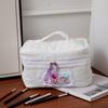 Bolsa de cosméticos de gato fofo, bolsa de armazenamento de grande capacidade para meninas, bolsa de viagem portátil para estudantes, bolsa de lavagem, bolsa de armazenamento portátil