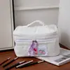 Bonita bolsa de cosméticos con forma de gato y corazón para niña, bolsa de almacenamiento de gran capacidad, bolsa de lavado portátil para estudiantes, bolsa de almacenamiento portátil