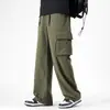 Pantalones de Trabajo Americanos Multibolsillos para Hombre Primavera y Otoño Holgados Resistentes al Desgaste Pierna Recta Largos Pantalones de Trabajo Otoño Protección Laboral Exterior