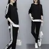 Sudeste Asiático comércio exterior transfronteiriço suéter duas peças feminino moda coreana casual dividido tamanho grande conjunto de calça feminino atacado