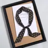 Bufanda de Seda con Cuentas Perezosas Estampada Estilo Retro Artístico para Mujer, Nuevo Estilo Primavera/Verano, Bufanda de Moda Versátil de Nicho Japonés y Coreano