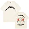 Camiseta Gráfica de Rock Punk Eddie Munson Camiseta de Monstruo Flor Carnívora Demogorgon para Hombres y Mujeres