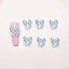 Kt Gato Lazo Cinta Decoraciones para Uñas Resina Accesorios Pequeños Lazo de Cinta Aretes DIY Accesorios para Uñas Portátiles