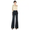 Jeans estrechos de pierna ancha estilo americano azul grisáceo para mujer, de tiro alto, nuevo modelo primavera/otoño 2026, adelgazantes, pantalones rectos holgados