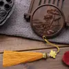Espelho conveniente de sândalo maquiagem de mogno espelho antigo espelho retrô criativo feito à mão três cores borla espelho de sândalo YJZ