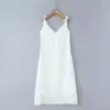 Al por mayor 2026 Primavera Nuevo Estilo Europeo y Americano Vestido de Mujer con Cuello en V, Encaje, Patchwork y Atar 9874
