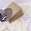 Bolsa de Lino Artística de Mano Estilo Ins Bolsa de Lino de Moda Geométrica Personalizada en Stock Bolsa Vintage Personalizada