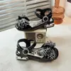 Sandalias para Niña Punta Abierta Zapatos de Princesa 2026 Nueva Moda de Verano con Pedrería Velcro Sandalias Sencillas para Niñas Pequeñas
