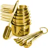Conjunto de 13 Peças de Copos e Colheres Medidoras de Aço Inoxidável Transfronteiriço com Placa de Escala, Utensílios de Cozinha, Venda Direta para Conjunto de Ferramentas de Panificação Caseira