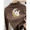 Camiseta de Manga Larga para Niñas Otoño/Invierno 2026 Nuevo Estilo Top Térmico de Polar Alemán para Niños Medianos y Mayores Estilo Coreano Elegante Top con Volantes Ropa Interior