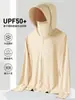 Ropa de verano con protección solar UPF 50 para hombre y mujer, de seda helada, transpirable y antiultravioleta, de secado rápido, fina y para amantes del aire libre.