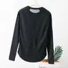 Top de Yoga Lulu Bling Exclusivo para Mulheres, Camisa Esportiva de Manga Longa com Recortes de Secagem Rápida, Pode Ser Usado por Fora, Blusa Solta para Cobrir