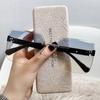 Nuevas Gafas de Sol de Verano Coreanas Sin Marco para Mujer, Gafas de Sol de Moda para Influencers para Caras Grandes, Efecto Adelgazante, Protección UV, Gafas de Sol para Hombre