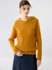 Nova coleção outono e inverno: suéter feminino de cashmere puro, moletom trançado, suéter grosso e quente, camada base de caimento solto e modelador, suéter de tricô