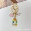 Llavero Creativo de Flor de Cerezo Japonés Lindo Exquisito Marca Imperial Shou Conejo de la Suerte Flor Colgante de Pareja