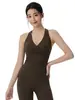 Top Regata de Yoga Primavera Verão Feminino com Gola Halter Costas Sexy Bonitas Colete Esportivo Camada Externa Refrescante Top Regata para Treinamento de Pilates Fitness