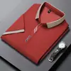 Camiseta Masculina de Manga Curta Verão Casual Camisa Polo com Gola de Encaixe para Homens Jovens e de Meia-Idade, Camiseta Lisa de Meia Manga, Polo para Venda Transfronteiriça
