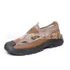 Sandálias para Homens, Novo Estilo de Verão, Sapatos Respiráveis com Malha de Couro Macio e Furos, Sapatos para Lazer ao Ar Livre e Travessia de Riachos, Sapatos de Praia, Atacado de Comércio Exterior