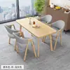 Mesa Rectangular Simple Nórdica Mesa Pequeña para Apartamento Uso Doméstico Habitación de Alquiler de Apartamento Mesa de Comedor Sencillo Juego de Mesa y Sillas para Negociación