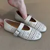 Versão em Estoque~Sapatos Mary Jane Femininos Estilo Retrô Francês com Fivela Única, Novo Modelo de Verão 2026, Sapatilhas Baixas de Bico Redondo para Mulheres