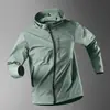 Jaqueta Corta-Vento Masculina Esportiva para Corrida Treinamento Primavera Outono, Impermeável à Prova d'Água Secagem Rápida Ciclismo Caminhada Corta-Vento