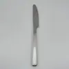Conjunto de talheres de quatro peças em aço inoxidável liso com cabo quadrado faca garfo colher comida ocidental hotel restaurante casa presente de casamento
