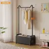 Perchero simple de pie para rincón de dormitorio, ahorra espacio, adecuado para apartamentos de alquiler, que induce dopamina, perchero atractivo