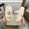 Pantuflas de Algodón con Suela Gruesa 2026 Artículo Caliente de Invierno Lindas Pantuflas de Dibujos Animados con Pelo para Mujer Uso en Exteriores Punta Cerrada Cómodas Cálidas