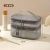 Bolsa de Cosméticos de Nuevo Estilo Multifuncional para Viaje Escritura Portátil Bolsa de Almacenamiento de Cosméticos Gran Capacidad Gasa Visual Bolsa de Aseo