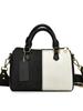 Bolsa Boston para Mujer Exportación Nuevo Color Contraste Costuras de Mezclilla Bolso Almohada Portátil Bolso de Hombro Único de Gama Alta
