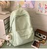 Mochila Nueva Estilo Japonés Ins de Aspecto de Alta Calidad Fresca y Dulce de Color Caramelo con Lazo para Estudiantes de Secundaria y Preparatoria Mochila Ligera