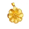 Collar de flor chapado en oro real de Vietnam para mujer, moda, colgante versátil, joyería, suministro para comercio electrónico en vivo, venta al por mayor