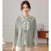 Blusas Tricotadas da Moda para Mulheres de Meia-Idade, Conjunto Elegante de Duas Peças em Tricô Fino para Outono Inicial para Senhoras de Meia-Idade e Idosas