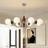 Estilo Francés de Mediados de Siglo Color Nogal Frijol Mágico Bauhaus Lámpara de Techo para Sala de Estar Iluminación Moderna Minimalista para Dormitorio Villa Estudio